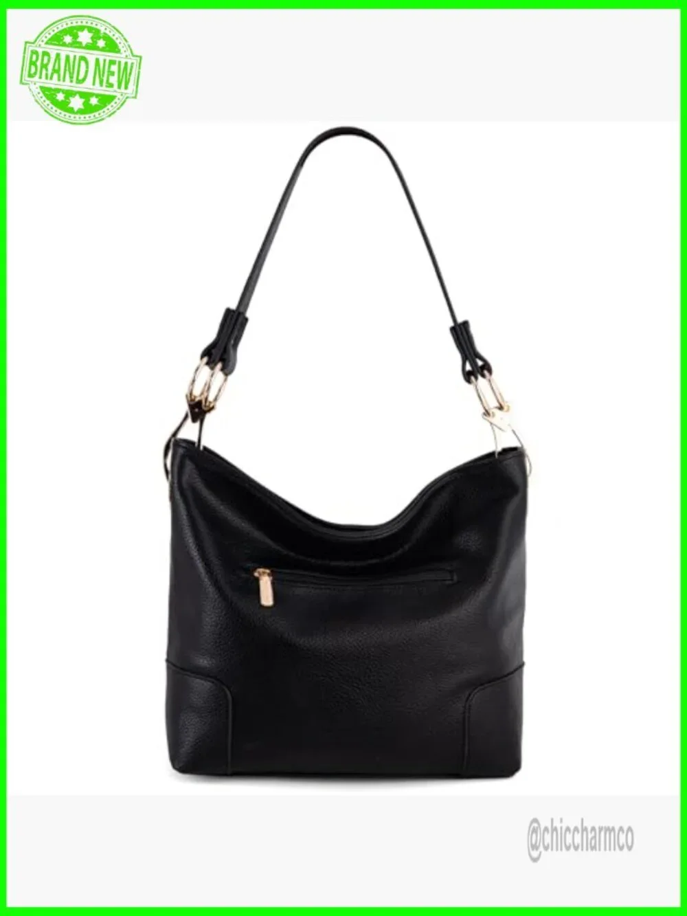 Medium Hobo Bag Faux Leather Shoulder Purse Top Handle Satchel